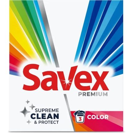 SAVEX premium color 300gr este detergentul ideal pentru rufe, oferind o curățare profundă și o strălucire vibrantă. Formula