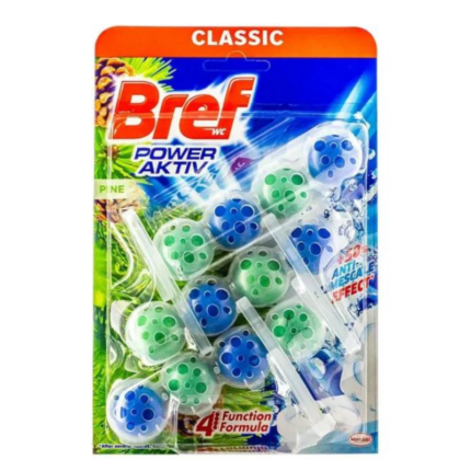 BREF Pine Classic 3x50g este soluția ideală pentru un curățenie impecabilă a toaletei. Acest produs inovator combină puterea