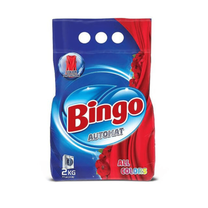 BINGO all colors 2kg detergent pentru rufe, eficiență maximă în curățare, protejează culorile și țesăturile. Ideal pentru