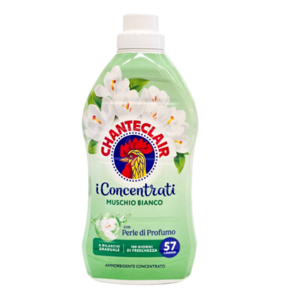 Detergent CHANTECLAIR muschio bianco 57 spălări 11140ml pentru rufe albe și colorate. Formula sa puternică îndepărtează