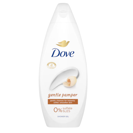 DOVE gentle pamper 720ml este un gel de duș delicat care oferă hidratare intensă și îngrijire blândă pentru piele. Formula