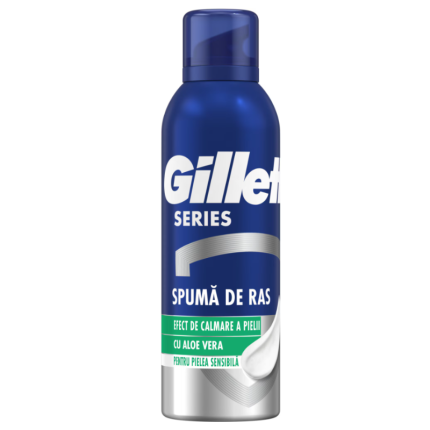 Gel de ras GILLETTE 200ml pentru o bărbierire precisă și confortabilă. Formula sa specială hidratează pielea și reduce