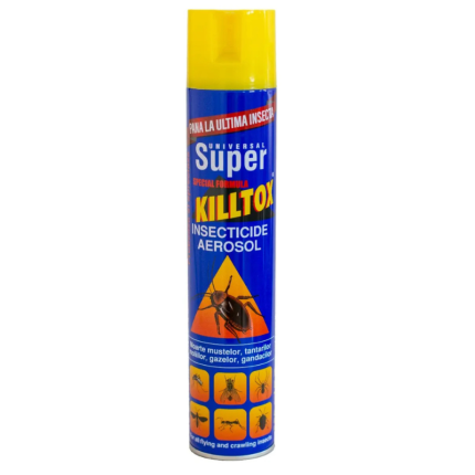 KILLTOX 500ml insecticid eficient împotriva insectelor dăunătoare, ideal pentru utilizare în interior și exterior. Formula
