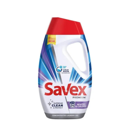 SAVEX premium whites&colors 1.08L detergent de rufe special conceput pentru a proteja și revigora culorile și albul