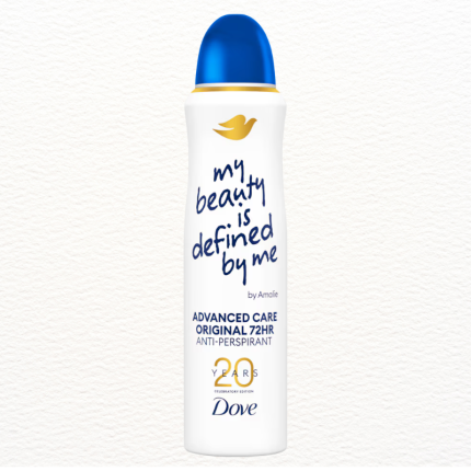 Deodorant Spray DOVE Advanced Care Original 200ml oferă o protecție de lungă durată împotriva mirosurilor neplăcute, lăsând