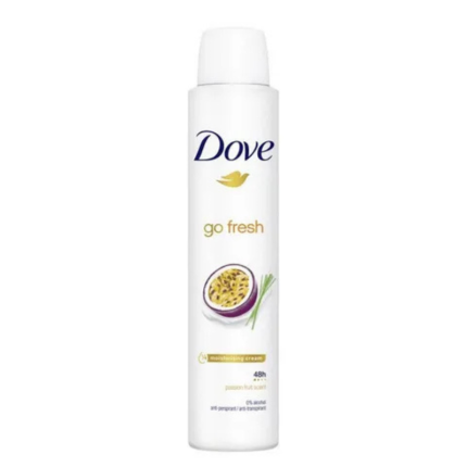 Deodorant-spray Dove Go Fresh cu extract de fructul pasiunii 200 ml oferă o senzație de prospețime de lungă durată. Formula