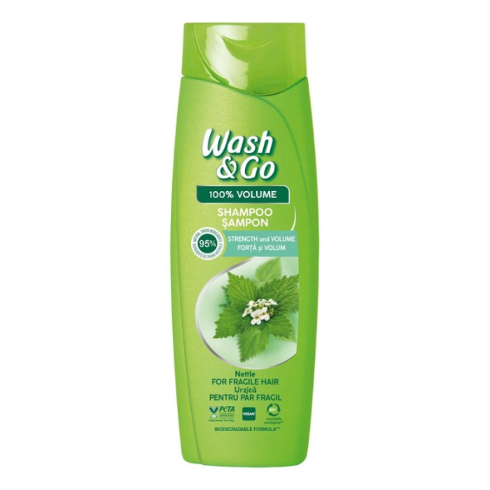 WASH&G0 urzica 360ml este soluția ideală pentru îngrijirea părului tău. Formula sa unică, îmbogățită cu extract de urzică,