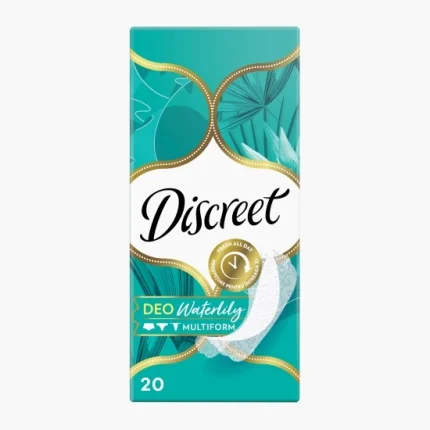 Absorbante zilnice DISECRET deo Waterlilly 20 buc sunt ideale pentru o protecție discretă și confortabilă pe parcursul