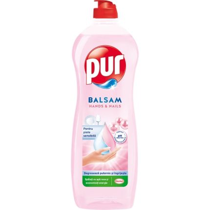 Detergent de vase PUR Balsam Hand & Nails 750ml este soluția perfectă pentru curățarea eficientă a vaselor, îngrijind în