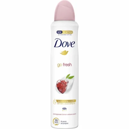 Deodorant DOVE Women Go Fresh Rodie 150ml oferă o protecție eficientă împotriva mirosurilor neplăcute, lăsând pielea