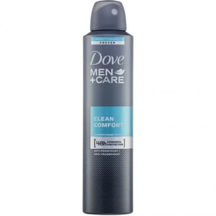 Antiperspirant Deo Men Care Clean Comfort 250ml Dove oferă o protecție eficientă împotriva transpirației, menținând senzația