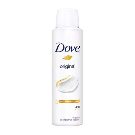 Deodorant antiperspirant spray Dove Original 150 ml oferă protecție de lungă durată împotriva transpirației și mirosurilor