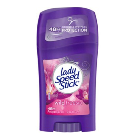 Deodorant solid Lady Speed Stick Wild Freesia 40g oferă o protecție eficientă împotriva transpirației, lăsând o senzație de