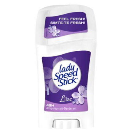 Deodorant solid Lady Speed Stick cu parfum de liliac, 40g, oferă protecție de lungă durată împotriva mirosurilor neplăcute.