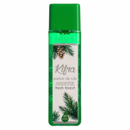 Parfum de rufe Kifra Fresh Forest 200 ml pentru 80 de spălări. Oferă o prospețime naturală și un miros plăcut, împrospătând