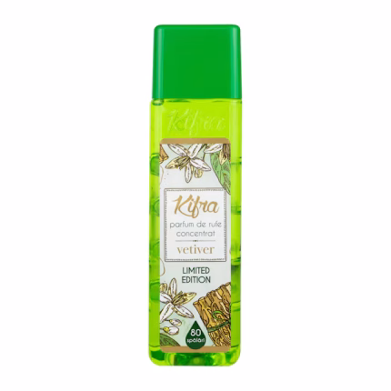 Parfum de rufe Kifra vetiver 200 ml pentru 80 de spălări oferă o aromă proaspătă și durabilă, transformând fiecare spălare