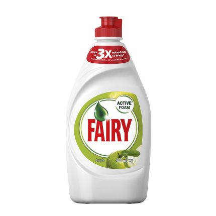 Detergent vase Fairy Apple 400ml oferă o curățare eficientă și o aromă fresh de mere. Formula sa puternică îndepărtează