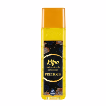 Parfum de rufe Kifra Precious 200 ml pentru 80 de spălări, oferind o aromă proaspătă și îmbietoare care împrospătează