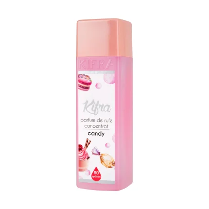 Parfum de rufe Kifra Candy 200 ml ideal pentru 80 de spălări. Oferă o dulceață plăcută și o prospețime de lungă durată