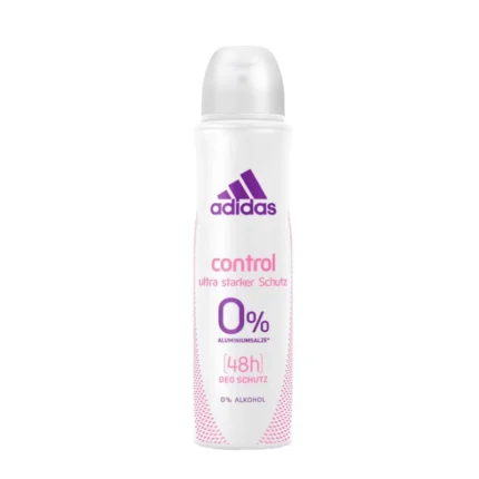 Deodorant Adidas pentru femei Control 150ml oferă protecție de lungă durată împotriva mirosurilor neplăcute, păstrându-te