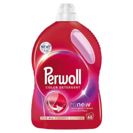 Detergent lichid PERWOLL 3L Renew 60 spălări pentru îngrijirea delicată a țesăturilor. Formula sa inovatoare oferă curățare