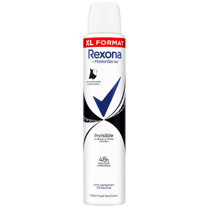 Rexona deodorant invisible 200 ml oferă protecție de lungă durată împotriva transpirației, lăsând pielea să respire. Formula