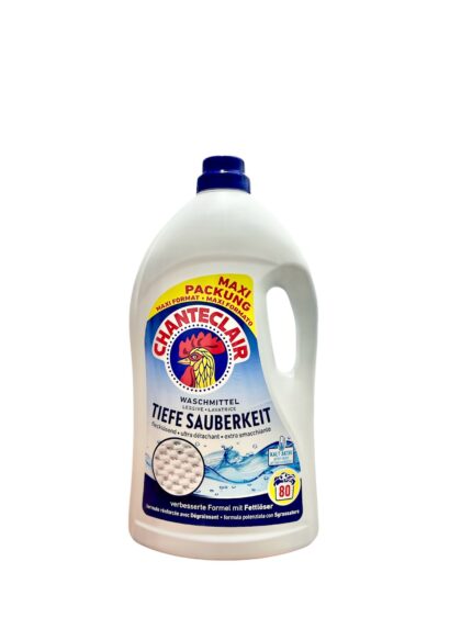 Detergent lichid Chanteclair Tiefe Sauberkeit 80 de spălări 3600ml este soluția ideală pentru îngrijirea rufelor tale. Cu o