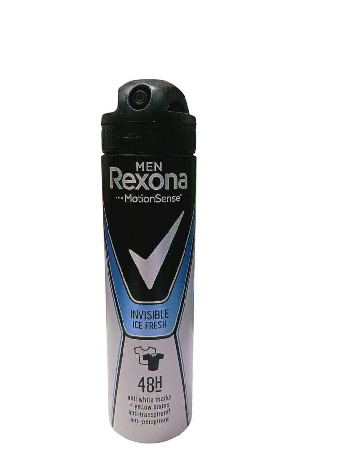 Deodorant Rexona pentru bărbați 48h Invisible Ice Fresh 150ml, protecție de lungă durată, formulă antiperspirantă eficientă,