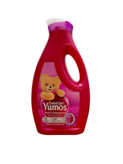 Detergent lichid Yumos pentru haine colorate 1.690ml, formulă eficientă pentru îngrijirea culorilor, curățare profundă și