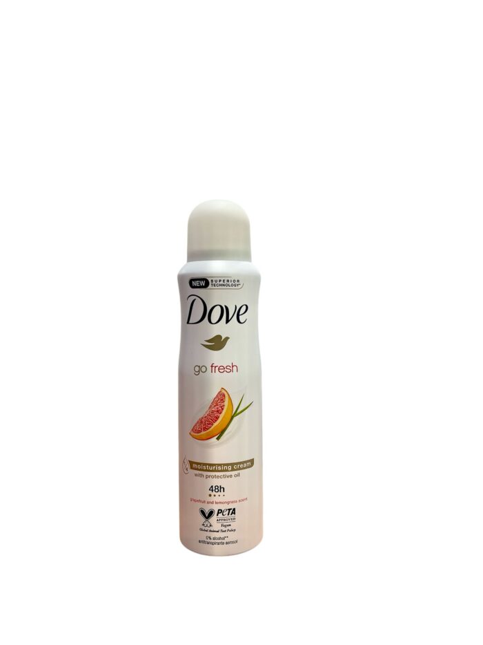 Deodorant Dove go fresh grapefruit 48h 0.150ml oferă o protecție de lungă durată și o senzație de prospețime revitalizantă.