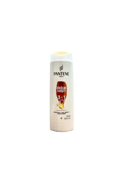 Sampon Pantene 3in1 anti-cadere 350ml pentru un păr sănătos și rezistent. Formulă specială care combate căderea părului și