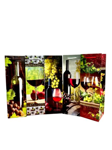 Pungi cadou HomeGate pentru sticle, set de 12 bucăți, dimensiune 35x14 cm, ideale pentru ocazii speciale. Aceste pungi