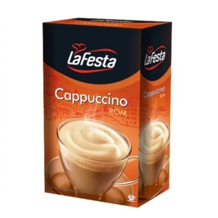 Cumpără LaFesta Cappuccino Rom, 10 pachete a câte 12,5 grame fiecare, pentru o experiență delicioasă de cafea. Acest