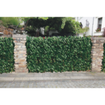 Gard decorativ artificial HomeGate cu frunze verzi, dimensiuni 1x3 metri, perfect pentru amenajarea balconului, terasei sau