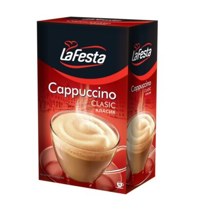 Cumpără LaFesta Cappuccino Clasic, pachet de 10 x 12,5 gr, ideal pentru o băutură delicioasă și reconfortantă. Acest
