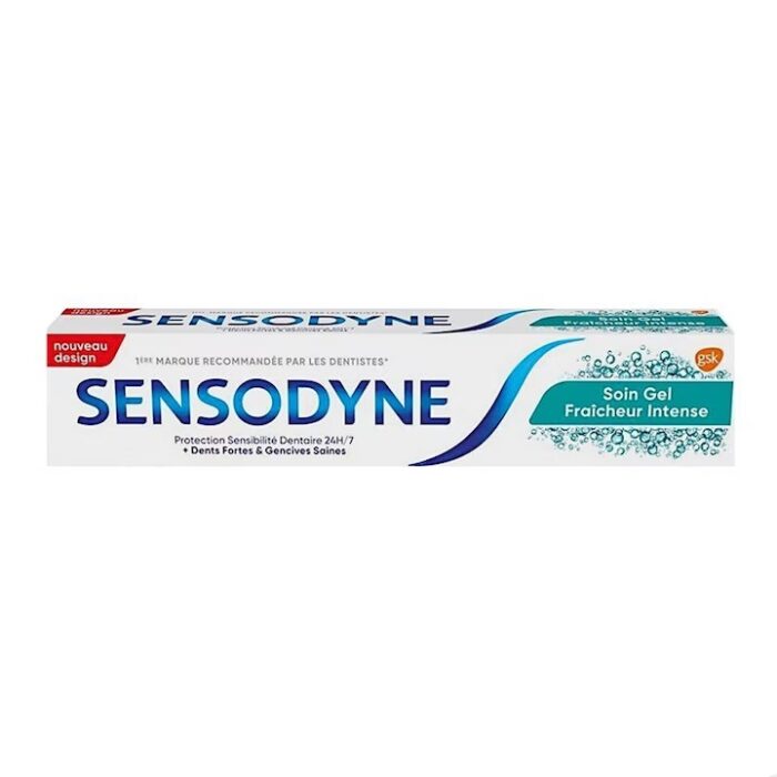 Pasta de dinți Sensodyne Soin Gel Fraîcheur Intense 0.75ml oferă o protecție avansată împotriva sensibilității dentare,