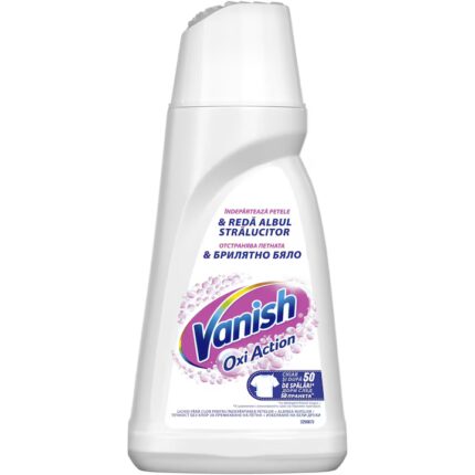 Detergent Vanish 1l pentru îndepărtarea petelor, formulă eficientă pentru curățarea țesăturilor și a suprafețelor. Ideal