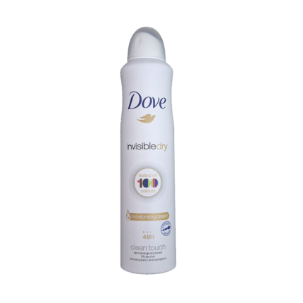 Deodorant Dove pentru femei Invisible Dry 250ml, protecție eficientă împotriva transpirației, formulă delicată pentru piele,