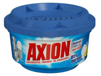 Axion Detergent Solid Vase 225g Ultra Degresant este soluția ideală pentru curățarea eficientă a vaselor. Formula sa