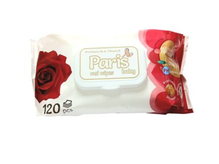 Servetele umede Paris cu parfum de trandafir, 120 de bucăți, ideale pentru îngrijirea pielii. Aceste servetele sunt delicate