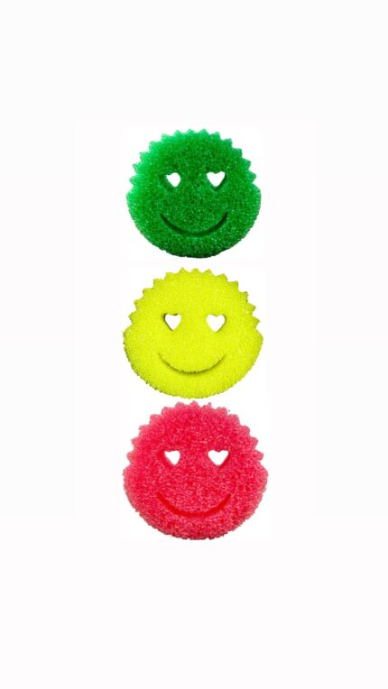 Bureți de vase Scrub Cleaning set 3 buc, ideali pentru curățarea eficientă a vaselor și ustensilelor de bucătărie. Acești