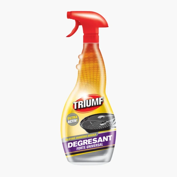 Degresantul forte universal Triumf 0.500ml este soluția ideală pentru curățarea eficientă a suprafețelor. Formula sa