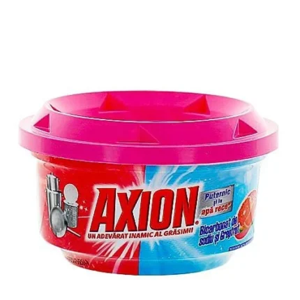 Axion Detergent Solid Vase 225g Grepfrut & Bicarbonat de Sodiu oferă o curățare eficientă și rapidă pentru vasele tale.