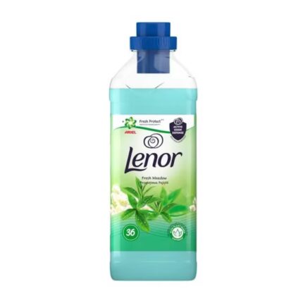 Lenor balsam de rufe fresh meadow 0.900ml oferă o experiență de spălare răcoritoare, lăsând hainele cu un miros proaspăt de