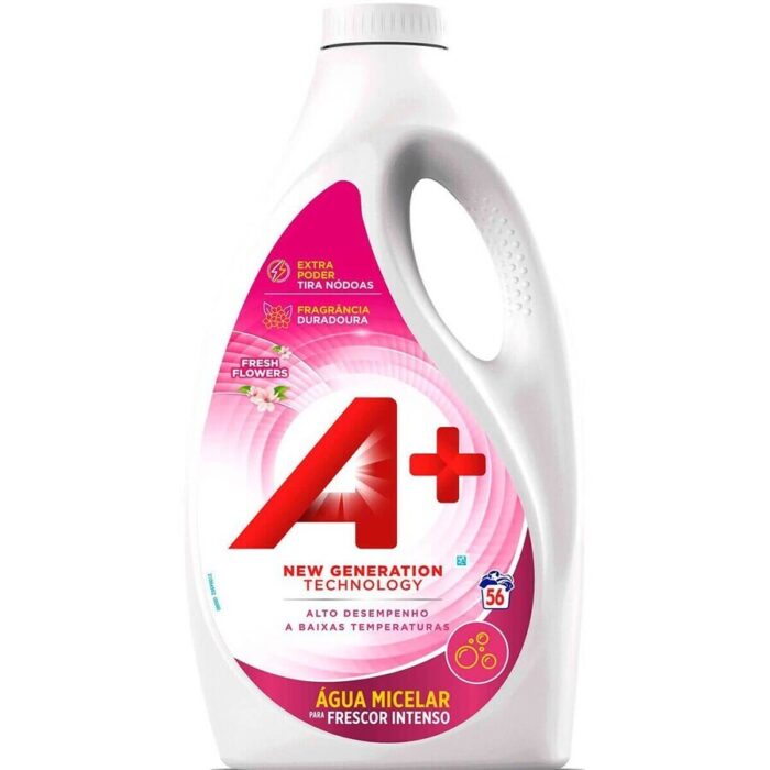 Detergent lichid A+ FRESH FLOWERS 56 de spalari -2.464l - imagine 1