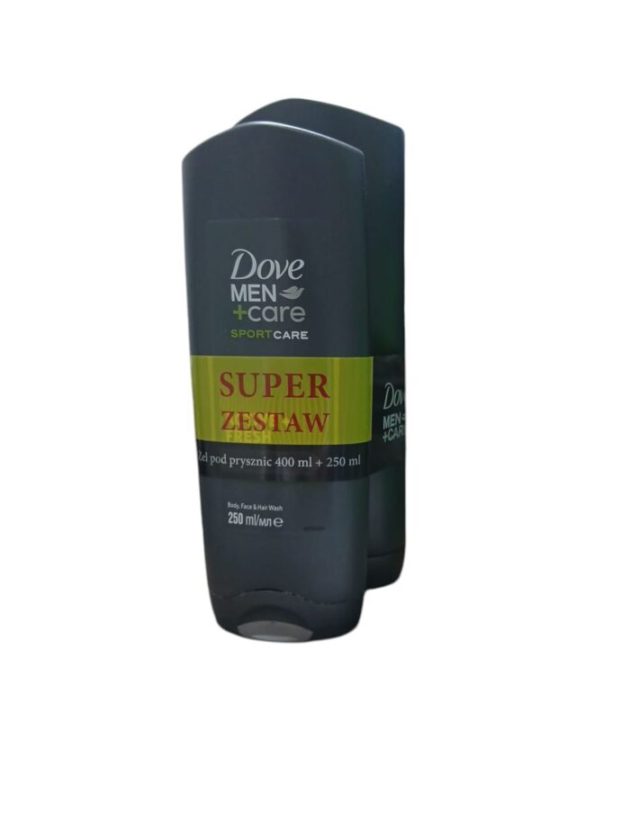 Sampon dove men care sport -set 2buc-3in1- sampon&gel de dus corp& gel de dus de fata - imagine 1