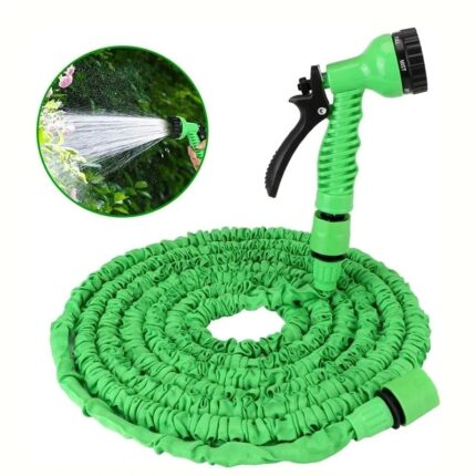 Furtun Extensibil de Grădină HomeGate, 30m, cu Pistol Multifuncțional – Ultra Flexibil, Rezistent, Ușor de Depozitat | Ideal pentru Udare și Curățare
