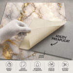 Tapet 3D Autoadeziv Auriu MH-073, Panouri 60x60 cm, Design Modern, Montaj Rapid - imagine 3