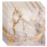 Tapet 3D Autoadeziv Auriu MH-073, Panouri 60x60 cm, Design Modern, Montaj Rapid