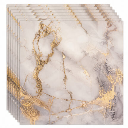 Tapet 3D Autoadeziv Auriu MH-073, Panouri 60x60 cm, Design Modern, Montaj Rapid